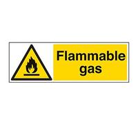 Vsafety 69028BP-R'Flammable Gas' Sign, Landscape, 600 mm x 200 mm (Pack of 3)