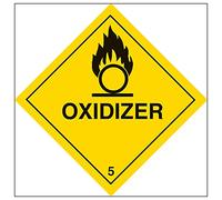 Vsafety 6D022AF-S'Oxidiser' Sign, Square, 100 mm x 100 mm (Pack of 3)