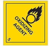 Vsafety 6D023AF-S'Oxidising Agent' Sign, Square, 100 mm x 100 mm (Pack of 3)