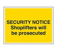 Vsafety 6E022BF-S'Shoplifters Will Be Prosecuted' Sign, 400 mm x 300 mm (Pack of 3)