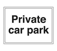Vsafety 74005BF-R'Private Car Park' Sign, Landscape, 400 mm x 300 mm (Pack of 3)
