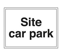 Vsafety 74010BF-R'Site Car Park' Sign, Landscape, 400 mm x 300 mm (Pack of 3)