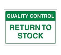 Vsafety 75007BA-R'Return To Stock' Sign, Landscape, 300 mm x 200 mm (Pack of 3)