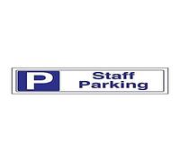 Vsafety 78002AX-S'Staff Parking' Sign, Landscape, 300 mm x 100 mm (Pack of 3)