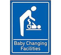 VSafety Baby Changing Facilities - 150mm x 200mm - Blue 1mm Rigid Plastic