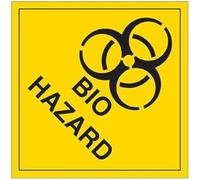 Vsafety Bio Hazard Warning Diamond Sign - 200mm x 200mm - Self Adhesive Vinyl