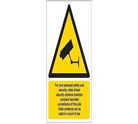VSafety Cctv For Your Personal Safety And Security Sign - Portrait - 150mm x 200mm - 1mm Rigid Plastic