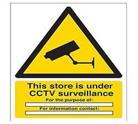 VSafety Cctv Is In Operation In This Store Sign - Portrait - 150mm x 200mm - 1mm Rigid Plastic