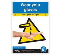 VSafety Don't Ignore Posters - Wear Your Gloves A2 Poster - 420 x 594mm - Standard