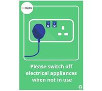 Vsafety Eco Poster - Switch Off Appliances - A4