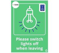 Vsafety Eco Poster - Switch Off Lights - A4