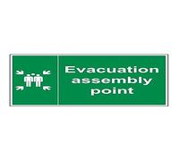 Vsafety Evacuation Assembly Point Sign - 600mm x 400mm - 2mm Rigid Plastic