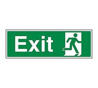 VSafety Final Exit Man Right Sign - Landscape - 600mm x 200mm - Self Adhesive Vinyl