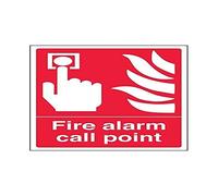 VSafety Fire Alarm Call Point Sign - Portrait - 200mm x 300mm - 2mm Rigid Plastic