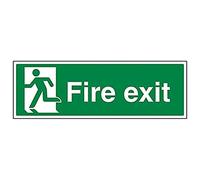 Vsafety Fire Exit - Final Fire Exit Man Left - 300 x 100 mm Safety Sign