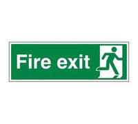 Vsafety Fire Exit - Final Fire Exit Man Right - 450 x 150 mm Safety Sign