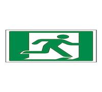 Vsafety Fire Exit - Running Man Right Logo - 150 x 150 mm Safety Sign