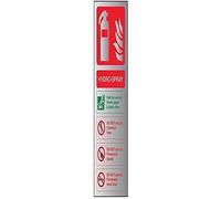 VSafety Fire Extinguisher-Hydro-Spray ID Sign - 100mm x 280mm - 1.6mm Alu Rigid Plastic