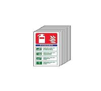 VSafety Fire Extinguisher - Powder ID - 75 x 200mm - Pack of 10
