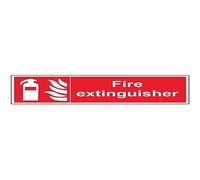 VSafety Fire Extinguisher Sign - Landscape - 450mm x 150mm - 1mm Rigid Plastic