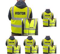 VSafety M-Visitor Basic High-Visibility Safety Vest, Medium, Yellow