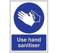 VSafety Mandatory General - Use hand sanitiser - 100 x 150mm - Pack of 10