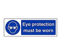 Vsafety Mandatory PPE - Eye Protection Must Be Worn - 300 x 100 mm Safety Sign