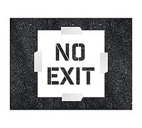 Vsafety No Exit Stencil - 400 x 400 mm - 1.1 mm Polypropylene Safety Sign