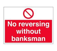 VSafety No Reversing Without Banksman - 800x600mm 3mm Aluminium Composite With Anti-Graffiti Coating Safety Sign