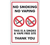 VSafety No Smoking No Vaping/This is a Smoke&Vape Free…-600x800mm 3mm Aluminium Composite With Fixing Channel Safety Sign