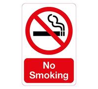 VSafety No Smoking Sign - Portrait - 80mm x 120mm - Self Adhesive Vinyl