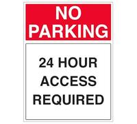 VSafety NP 24 Hour Access Required - 600x800mm Class RA1 Reflective 3mm Aluminium Composite Safety Sign