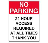 VSafety NP 24Hr Access Req. At All Times Thank You-600x800mm 3mm Aluminium Composite With Anti-Graffiti Coating Safety Sign