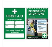 VSafety Poster Combo - Your First Aiders Are/Emergency Situations-600x450-2mm Rigid Safety Sign