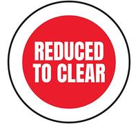 VSafety Reduced To Clear Sticker - 50mm Diameter (Roll of 250)