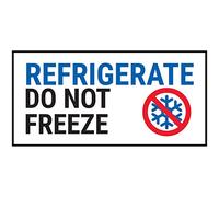 VSafety Refrigerate Do Not Freeze Sticker - 51x25mm (Roll of 250)