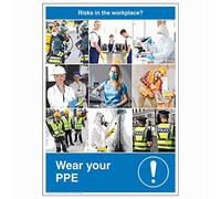 VSafety Risks In The Workplace A2 Poster - 420 x 594mm - Standard