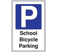 Vsafety School Bicycle Parking Sign Parking Sign - 400mm x 600mm - 2mm Rigid Plastic