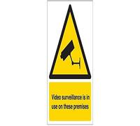 VSafety Security Notice, Video Surveillance In Use On These Premises Sign - Portrait - 150mm x 200mm - 1mm Rigid Plastic