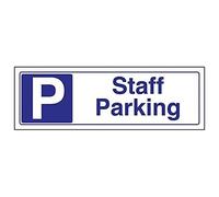 VSafety Staff Parking Garage Sign - Landscape - 300mm x 100mm - Self Adhesive Vinyl