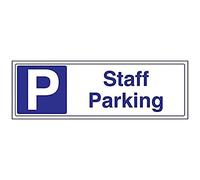 VSafety Staff Parking Garage Sign - Landscape - 450mm x 150mm - Self Adhesive Vinyl