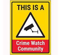 VSafety This Is A Crime Watch Community Sign - 150x200mm - Self Adhesive Vinyl