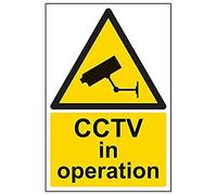 Vsafety Warning General - CCTV in Operation - 200 x 300 mm Safety Sign