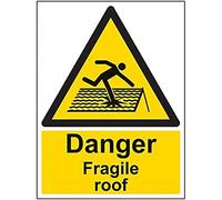 Vsafety Warning General - Danger Fragile Roof - 200 x 300 mm Safety Sign