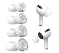 Vsagier 4 Pairs Replacement Ear Tips for AirPods Pro and AirPods Pro 2 with Noise Reduction Hole, Non-Slip Soft Silicone Ear Tips for AirPods Pro and Fit in The Charging Case(XS/S/M/L)