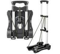 Vsaikeo Small Folding Hand Truck Dolly with 2 Wheels, Lightweight Aluminum Foldable Luggage Cart into Backpack, Collapsible Carts Portable Dolly for Airport Travel Moving