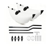 VSAQLNWZ Float Pods for Aluminum Boat, Dual Valves Design Jon Boat Stabilizer, Durable Material Outrigger 3 Color Options to Fit Your Style and Demands,White