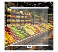 VSAQLNWZ Roller Blinds for Refrigerator, Cooling Waterproof Plastic Roller Curtain, Windproof Clear Roll up Blinds for Market Cooler,Veggie Shops,Delis,bakeries,70cm(28in)*150cm(59in)