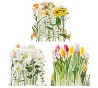 VSCO 120 pcs Transparent Decorative Stickers, Scrapbooking Sticker Flowers Plant Nature Themes PET Vintage Stickers for Laptop Mugs Luggage Photo Album Notebook Greeting Card Envelope (Style A)