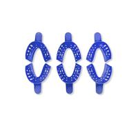 VSDent Dental Impression Trays - Pack of 12 Blue (Medium Lower # 4)
